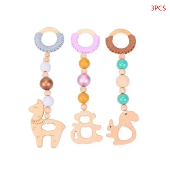 3Pcs/Set Baby Play Gym Frame Beech Beads Pendants Stroller Hanging Rattle Toys F3ME
3Pcs/Set Baby Play Gym Frame Beech Beads Pendants Stroller Hanging Rattle Toys F3ME