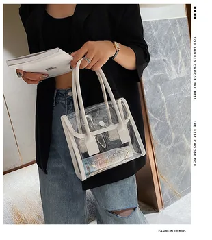 New Summer Transparent Handbag Small Fresh Beach Bag Popular Women's Wash Bag Transparent Bag
New Summer Transparent Handbag Small Fresh Beach Bag Popular Women's Wash Bag Transparent Bag