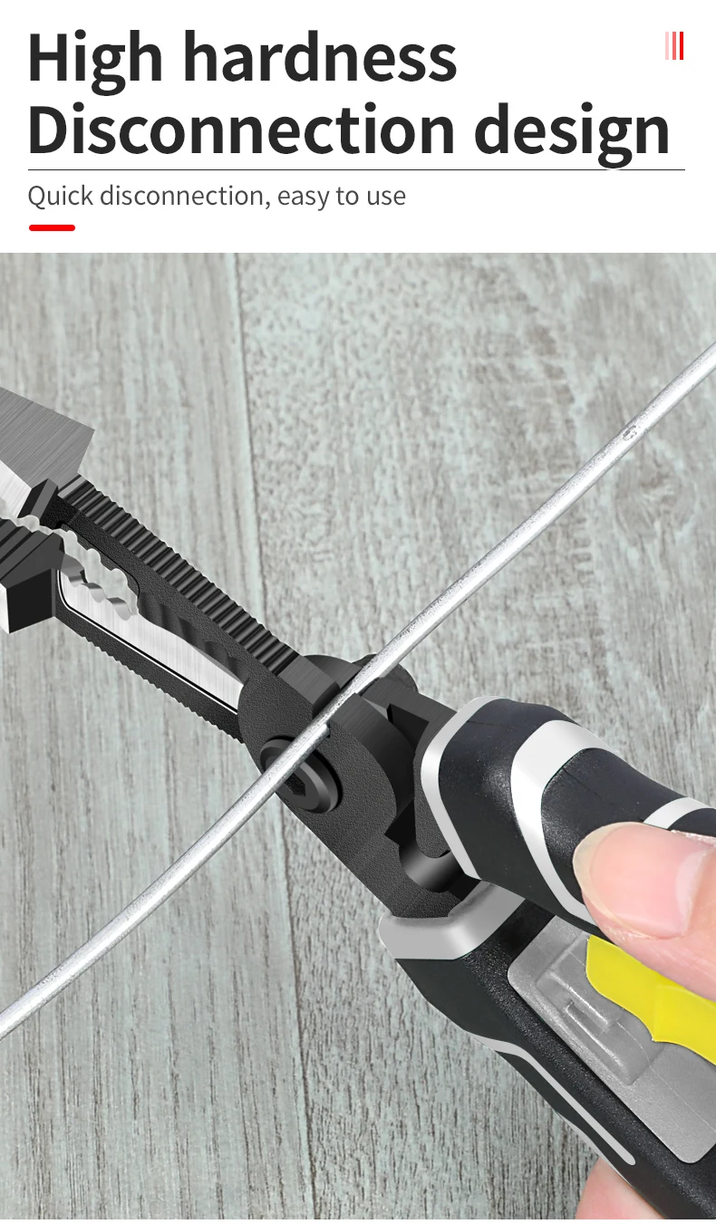 OUDISI Multifunctional Electrician Pliers Long Nose Pliers Wire Stripper Cable Cutter Terminal Crimping Hand Tools OUDISI Multifunctional Electrician Pliers Long Nose Pliers Wire Stripper Cable Cutter Terminal Crimping Hand Tools