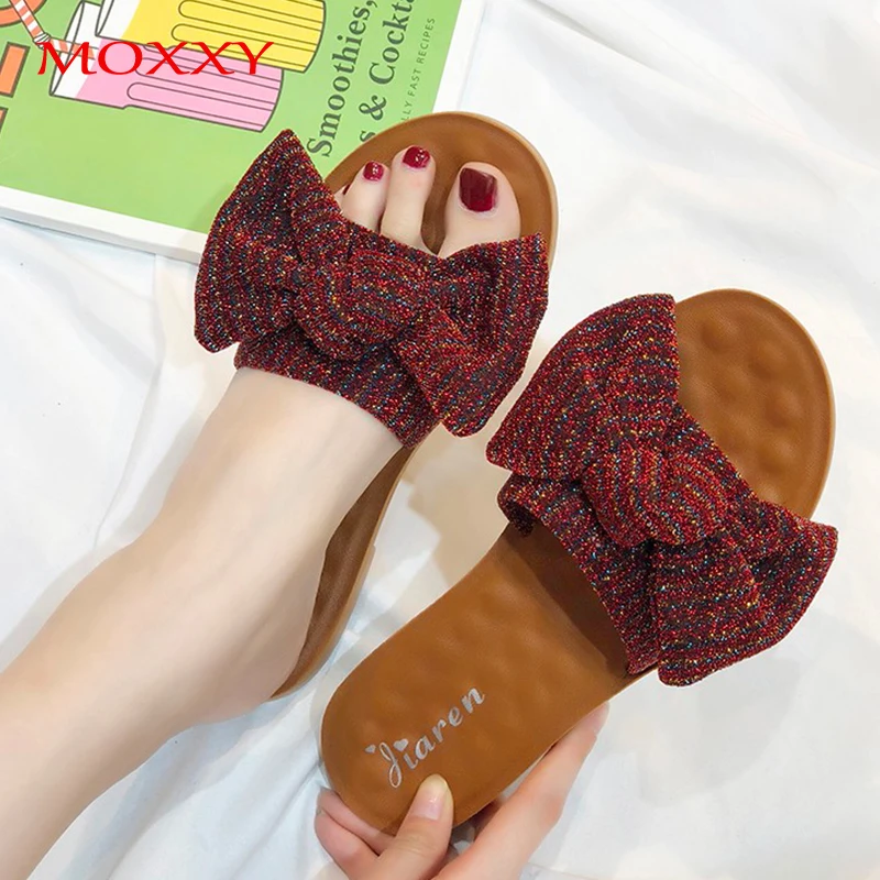 Summer House Slippers Women Big Bow Slides Slippers Luxury Designer Bling Glitter Bow Knot Red Gray Black Slippers Pool 2020
Summer House Slippers Women Big Bow Slides Slippers Luxury Designer Bling Glitter Bow Knot Red Gray Black Slippers Pool 2020