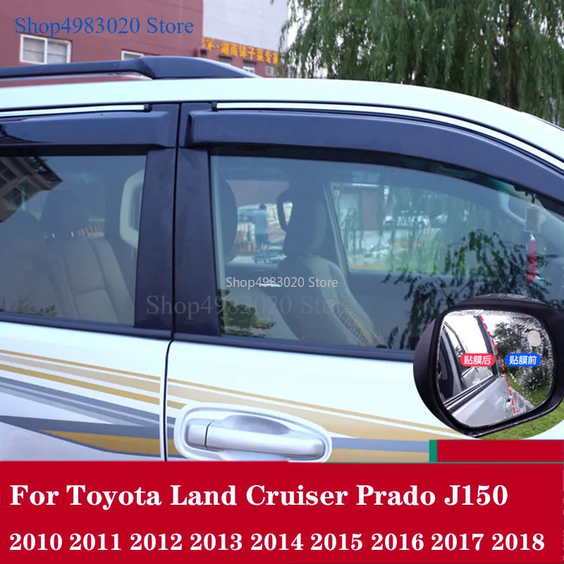 For Toyota Land Cruiser Prado J150 2010-2019 Window Shield Sun Rain Visor trim 4pcs window rain eyebrows decorative accessories
For Toyota Land Cruiser Prado J150 2010-2019 Window Shield Sun Rain Visor trim 4pcs window rain eyebrows decorative accessories