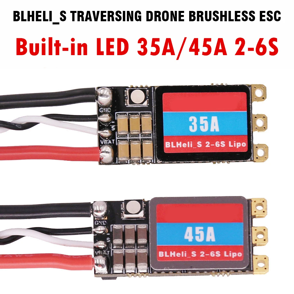 1pcs 35A 45A Brushless ESC 2-6S Firmware Electronic Speed Controller for RC Drone Airplanes Accessories
1pcs 35A 45A Brushless ESC 2-6S Firmware Electronic Speed Controller for RC Drone Airplanes Accessories