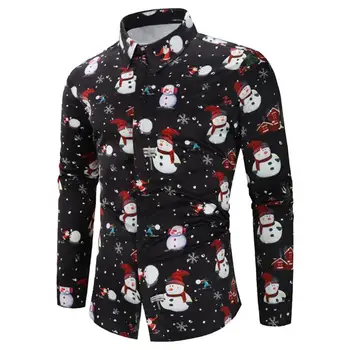 Merry Christmas Tree Men Shirt Casual Snowflakes Santa Streetwear Flower Printed Snowflake Mens Shirts Top Blouse Chemise Homme 
Merry Christmas Tree Men Shirt Casual Snowflakes Santa Streetwear Flower Printed Snowflake Mens Shirts Top Blouse Chemise Homme