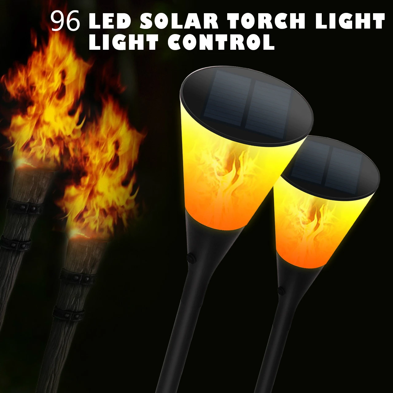 96 LED solar flame torch light house wall hanging lamp garden courtyard lamp solar ground plug light for landscape decoration
96 LED solar flame torch light house wall hanging lamp garden courtyard lamp solar ground plug light for landscape decoration
