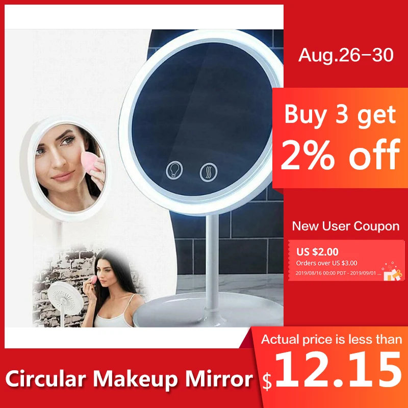 8 Inch 10X Magnifying LED Tabletop Round Makeup Cosmetic Mirror with Sucker (White)64star High brightness
8 Inch 10X Magnifying LED Tabletop Round Makeup Cosmetic Mirror with Sucker (White)64star High brightness