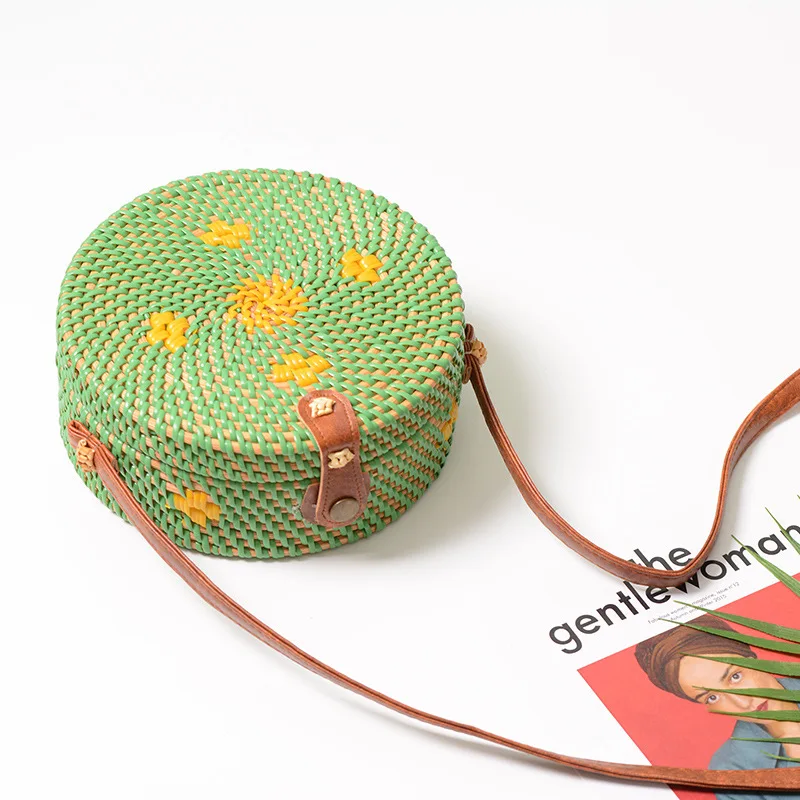 Hand Woven Round Butterfly Rattan Straw Bags Bohemia Beach Wicker Colorful Women crossbody bolsas shoulder handbag for body 2018
Hand Woven Round Butterfly Rattan Straw Bags Bohemia Beach Wicker Colorful Women crossbody bolsas shoulder handbag for body 2018