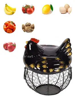 Rustic Ceramic Egg Stand Sturdy Durable Artificial Chicken Large Capacity Fruit Snacks Storage Basket Kitchen Decoration
Rustic Ceramic Egg Stand Sturdy Durable Artificial Chicken Large Capacity Fruit Snacks Storage Basket Kitchen Decoration
