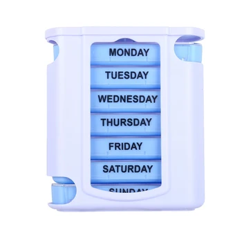 7 Days Pill Box Pill Case Container for Tablets Weekly Pillbox Tablet Sorter Medicine Weekly Storage Box Container 
7 Days Pill Box Pill Case Container for Tablets Weekly Pillbox Tablet Sorter Medicine Weekly Storage Box Container