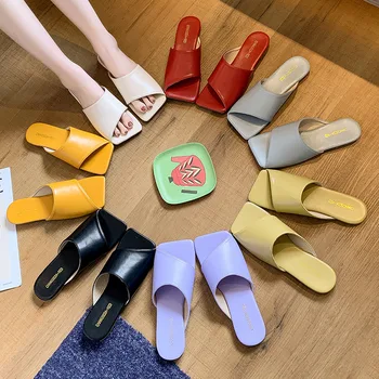 Shoes Women Ladies' Slippers Square Toe Summer Clogs Woman Pantofle Luxury Slides Soft Beach 2020 Flat Designer Basic Rome PU
Shoes Women Ladies' Slippers Square Toe Summer Clogs Woman Pantofle Luxury Slides Soft Beach 2020 Flat Designer Basic Rome PU