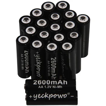 YECKPOWO AA rechargeable battery nimh 2600mah 1.2V batteries 2A for flashlight for toys for toothbrush akkumulator 2020 new
YECKPOWO AA rechargeable battery nimh 2600mah 1.2V batteries 2A for flashlight for toys for toothbrush akkumulator 2020 new