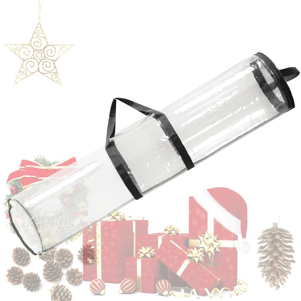Christmas Gift Wrapping Paper Storage Organizer Bag 24 Rolls 40 Inch PVC Clear Bag Zippered Wrap with Handles Zippered For Party
Christmas Gift Wrapping Paper Storage Organizer Bag 24 Rolls 40 Inch PVC Clear Bag Zippered Wrap with Handles Zippered For Party