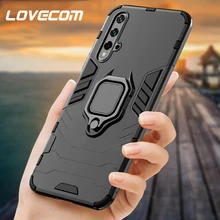 Lovecom 鎧磁気リング車ホルダーケース huawei 社 P30 P20 メイト 20 プロ lite 名誉 8A 耐震バンパーソフト電話バックカバー(China)