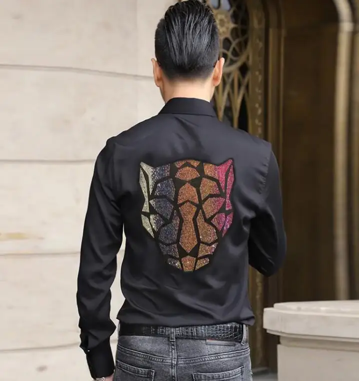 Diamond Rhinestone Shirts long Sleeve Shirt Casual slim fit Soft Camisas Summer Holiday Diamond Rhinestone design
Diamond Rhinestone Shirts long Sleeve Shirt Casual slim fit Soft Camisas Summer Holiday Diamond Rhinestone design
