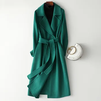 New Arrival 100% Wool Coat Brand Winter Woolen Coat 2020 Thick Cashmere Coat Solid Female Green Overcoat Sashmere Long Wool Coat
New Arrival 100% Wool Coat Brand Winter Woolen Coat 2020 Thick Cashmere Coat Solid Female Green Overcoat Sashmere Long Wool Coat
