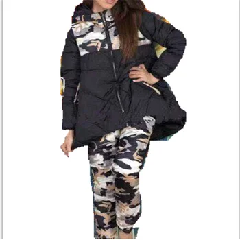 Fashion Women's Cotton Suit Casual Trousers Down Trousers Long Cotton Jacket Camouflage Suit
Fashion Women's Cotton Suit Casual Trousers Down Trousers Long Cotton Jacket Camouflage Suit