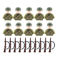 

DIY Building Blocks World War II Military Minifigures Eight Nations Soldiers With Weapons And Guns Assembling Children's Toys