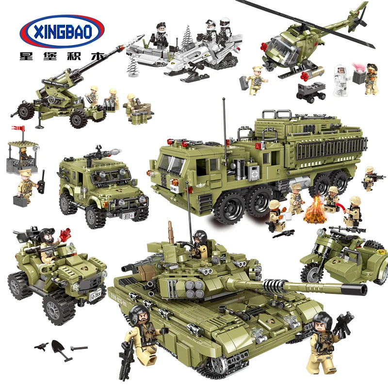 06008 06009 06010 XINGBAO Military Technic Building Blocks WW2 Military Tank Army Soldiers Figures Weapon parts Bricks Boy toys
06008 06009 06010 XINGBAO Military Technic Building Blocks WW2 Military Tank Army Soldiers Figures Weapon parts Bricks Boy toys