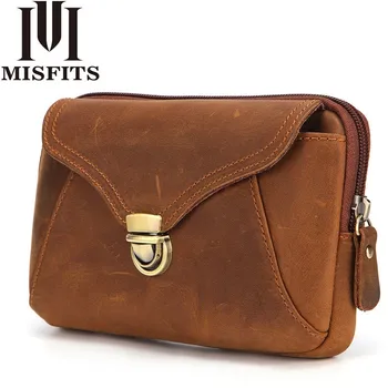 MISFITS Brand Genuine Leather Men Waist Pack High Quality Purse Waist Bag 6.5 Inch Mobile Phone Bag Cigarette Pouch Belt Bags
MISFITS Brand Genuine Leather Men Waist Pack High Quality Purse Waist Bag 6.5 Inch Mobile Phone Bag Cigarette Pouch Belt Bags