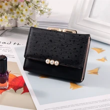 Women's Wallet Short Pearl Buckle Solid Color Coin Purses Female Three Fold Hasp High Quality Print Card Holder Clutch Money Bag
Women's Wallet Short Pearl Buckle Solid Color Coin Purses Female Three Fold Hasp High Quality Print Card Holder Clutch Money Bag