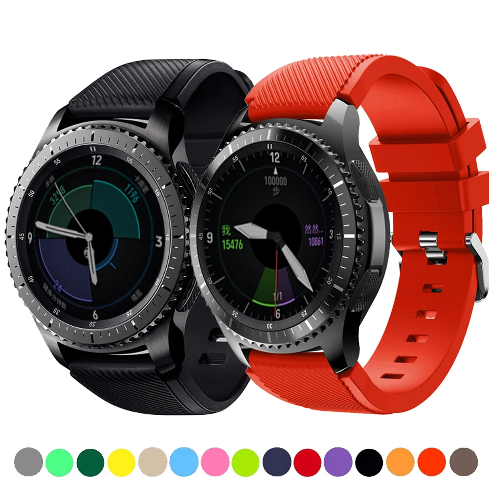 Фото Ремешок 20 22 мм для Samsung Galaxy watch 46 мм/42 мм/active 2 gear S3 Frontier/huawei gt 2e/2/amazfit - купить