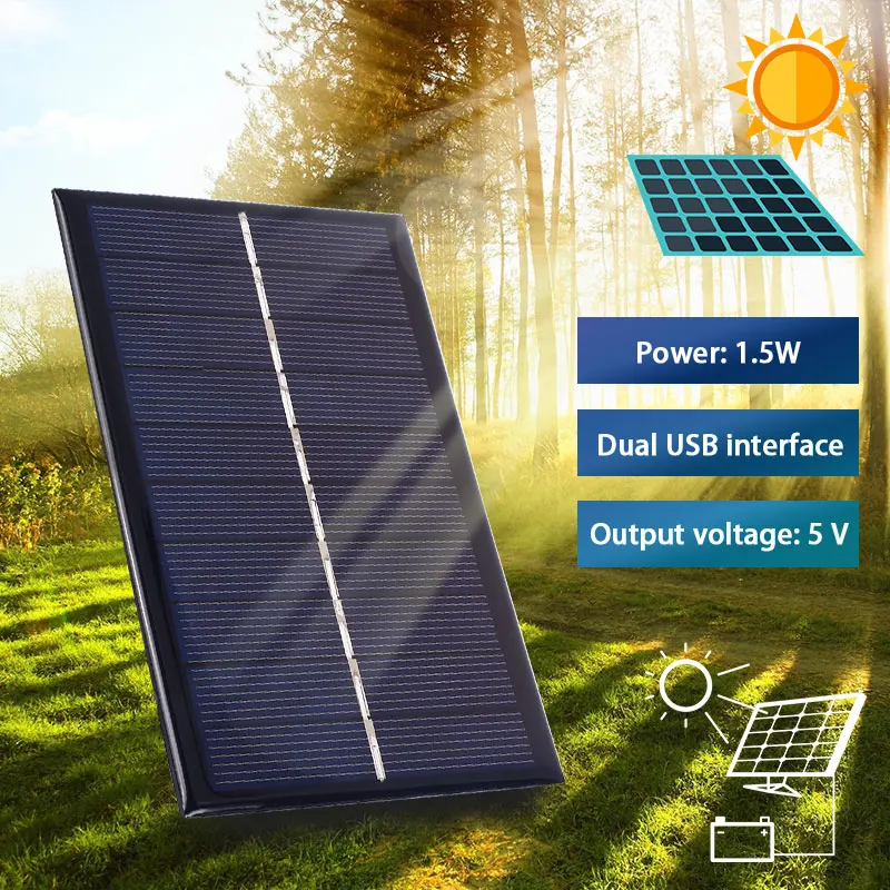 Polysilicon 5V 1.5W Solar Panel Travel Phone Charger Charging Small New Module Power Silicon 5V 1.5W Mini DIY Solar Panel Nano
Polysilicon 5V 1.5W Solar Panel Travel Phone Charger Charging Small New Module Power Silicon 5V 1.5W Mini DIY Solar Panel Nano