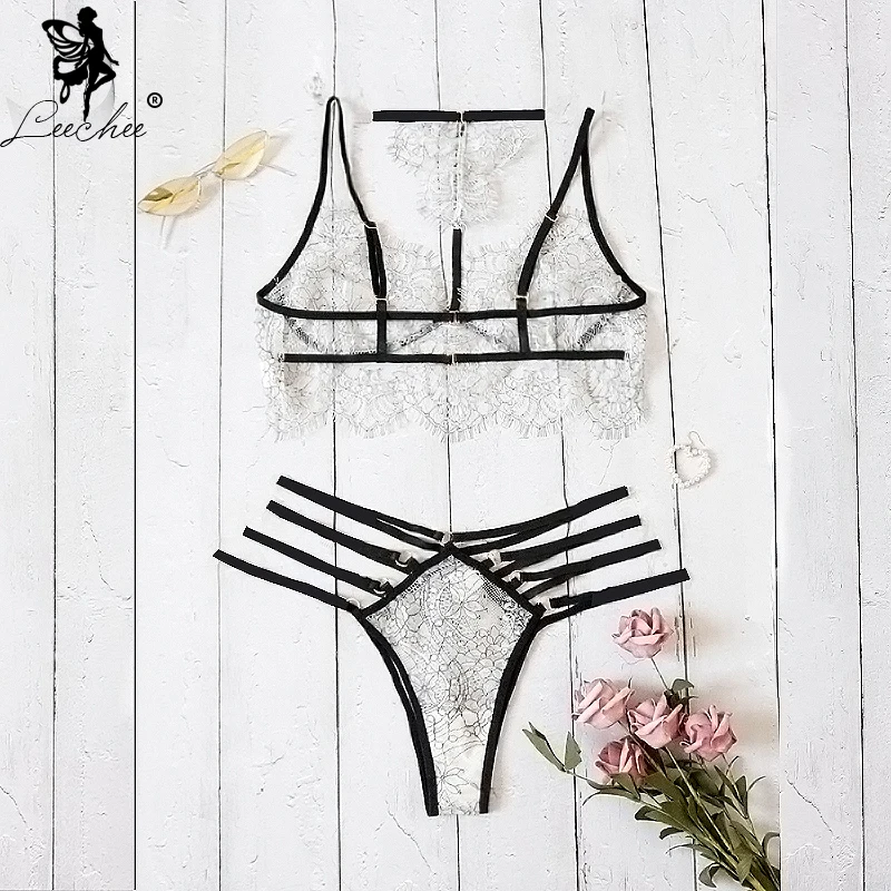 Sexy Lingerie Set Halter Transparent Bralette Thong Bandage JKP4303 Sexy Lingerie Set Halter Transparent Bralette Thong Bandage JKP4303