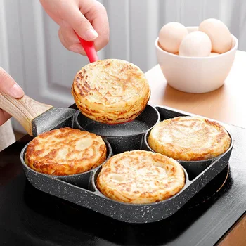Four-Hole Frying Pot Thickened Omelet Pan Non-stick Egg Pancake Steak Pan Cooking Egg Ham Pans Breakfast Maker
Four-Hole Frying Pot Thickened Omelet Pan Non-stick Egg Pancake Steak Pan Cooking Egg Ham Pans Breakfast Maker