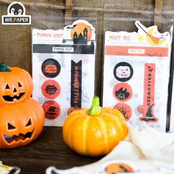 Mr.paper 4 Styles 4pcs/lot Stickers Halloween theme Paper Scrapbooking Making Journal Project DIY Cartoon Hangtag with Hole Card
Mr.paper 4 Styles 4pcs/lot Stickers Halloween theme Paper Scrapbooking Making Journal Project DIY Cartoon Hangtag with Hole Card
