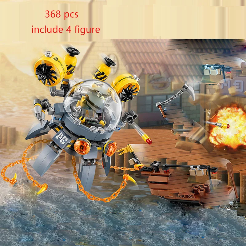 368pcs ninja series Flying Jelly Sub Machine Battle Robots 70610 Blocks Bricks Sets Classic Movie Model Kids Toys For Gift
368pcs ninja series Flying Jelly Sub Machine Battle Robots 70610 Blocks Bricks Sets Classic Movie Model Kids Toys For Gift