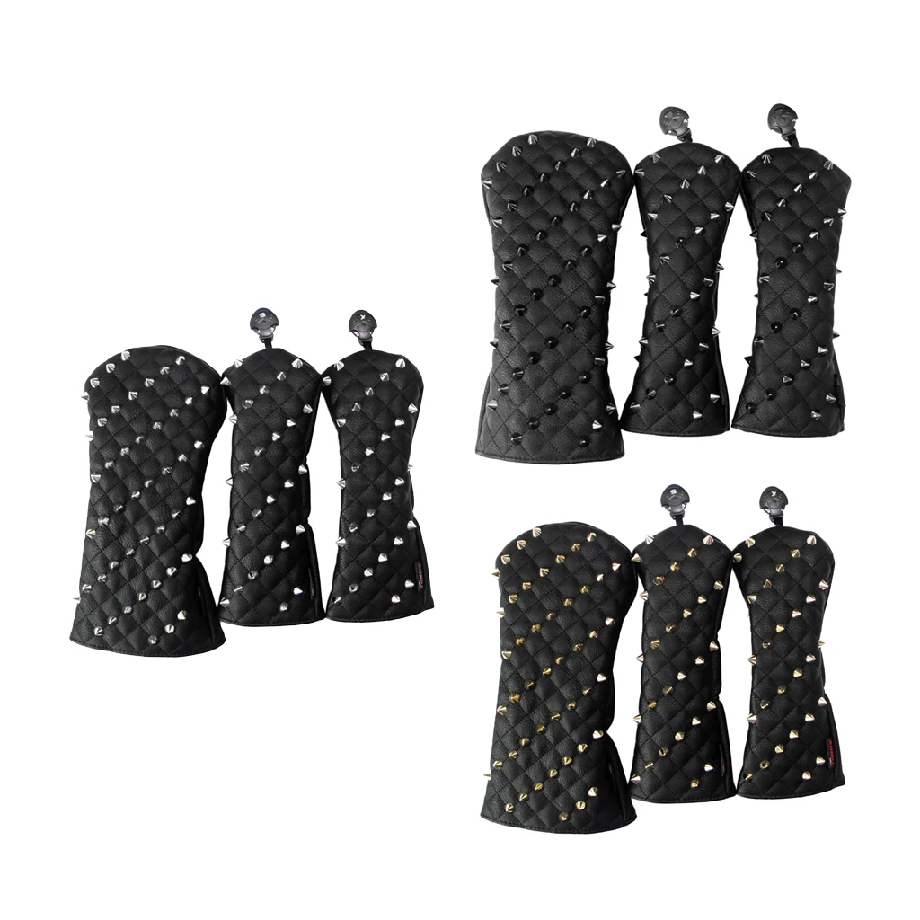 3Pcs Professional Golf Club Driver 1 3 5 Wood Head Covers Set Golf Club Head Cover Replacement Golf Accessories for 460cc Driver 3Pcs Professional Golf Club Driver 1 3 5 Wood Head Covers Set Golf Club Head Cover Replacement Golf Accessories for 460cc Driver