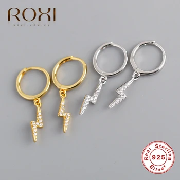 ROXI Korea Personality Full Rhinestone Lightning Pendant Stud Earrings Small 925 Sterling Silver Hanging Stud Earrings for Women
ROXI Korea Personality Full Rhinestone Lightning Pendant Stud Earrings Small 925 Sterling Silver Hanging Stud Earrings for Women
