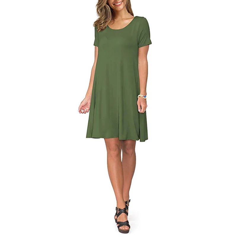 2019 New Women's Summer Casual T Shirt Dresses Short Sleeve Swing Flowy Dress Pockets Lovely Casual Sexy Fashion For Party
2019 New Women's Summer Casual T Shirt Dresses Short Sleeve Swing Flowy Dress Pockets Lovely Casual Sexy Fashion For Party