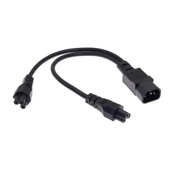 Power Y Type Splitter Adapter Cable Single IEC 320 C14 Male to Dual C5 Female Short Cord for Computer host display 0.32M
Power Y Type Splitter Adapter Cable Single IEC 320 C14 Male to Dual C5 Female Short Cord for Computer host display 0.32M