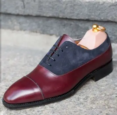 

2020 Men's Shoes Pu Leather Casual Shoes Handmade Lace-up Derby Shoes Stylish Low Heel Brouge Shoes Zapatos De Hombre 4M760