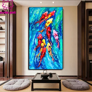 Full Square Round Drill 5D DIY Diamond Painting "Koi" Embroidery Swiming Fishes handicraft Cross Stitch rhinestone large Decor
Full Square Round Drill 5D DIY Diamond Painting "Koi" Embroidery Swiming Fishes handicraft Cross Stitch rhinestone large Decor