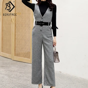 2020 Spring New Women's Office Lady Pockets Jumpsuits Fashion V-Neck High Waist Wide leg Female Rompers S01214O
2020 Spring New Women's Office Lady Pockets Jumpsuits Fashion V-Neck High Waist Wide leg Female Rompers S01214O