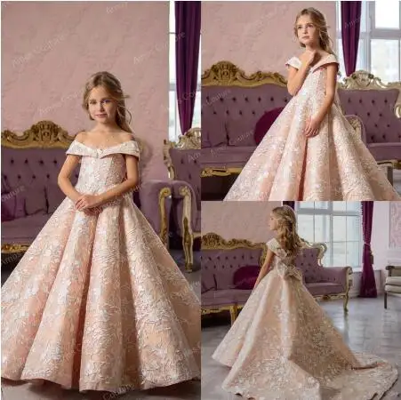High Quality Satin Flower Girl Dress with Soft Lace Off Shoulder Backless Lace Up Back Bow Sexy Girls Pageant Gowns Custom Made
High Quality Satin Flower Girl Dress with Soft Lace Off Shoulder Backless Lace Up Back Bow Sexy Girls Pageant Gowns Custom Made