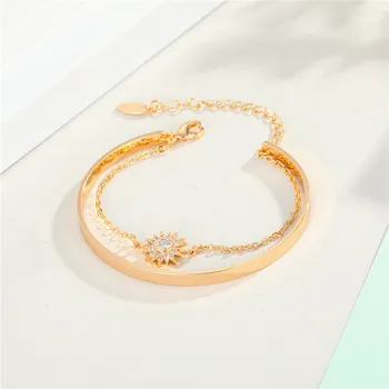 1PC Zircon Evil Eye Sun Flower Bracelet For Womens Gift High Quality Metal Crystal Double Layer Bracelet Jewelry B40-5
1PC Zircon Evil Eye Sun Flower Bracelet For Womens Gift High Quality Metal Crystal Double Layer Bracelet Jewelry B40-5