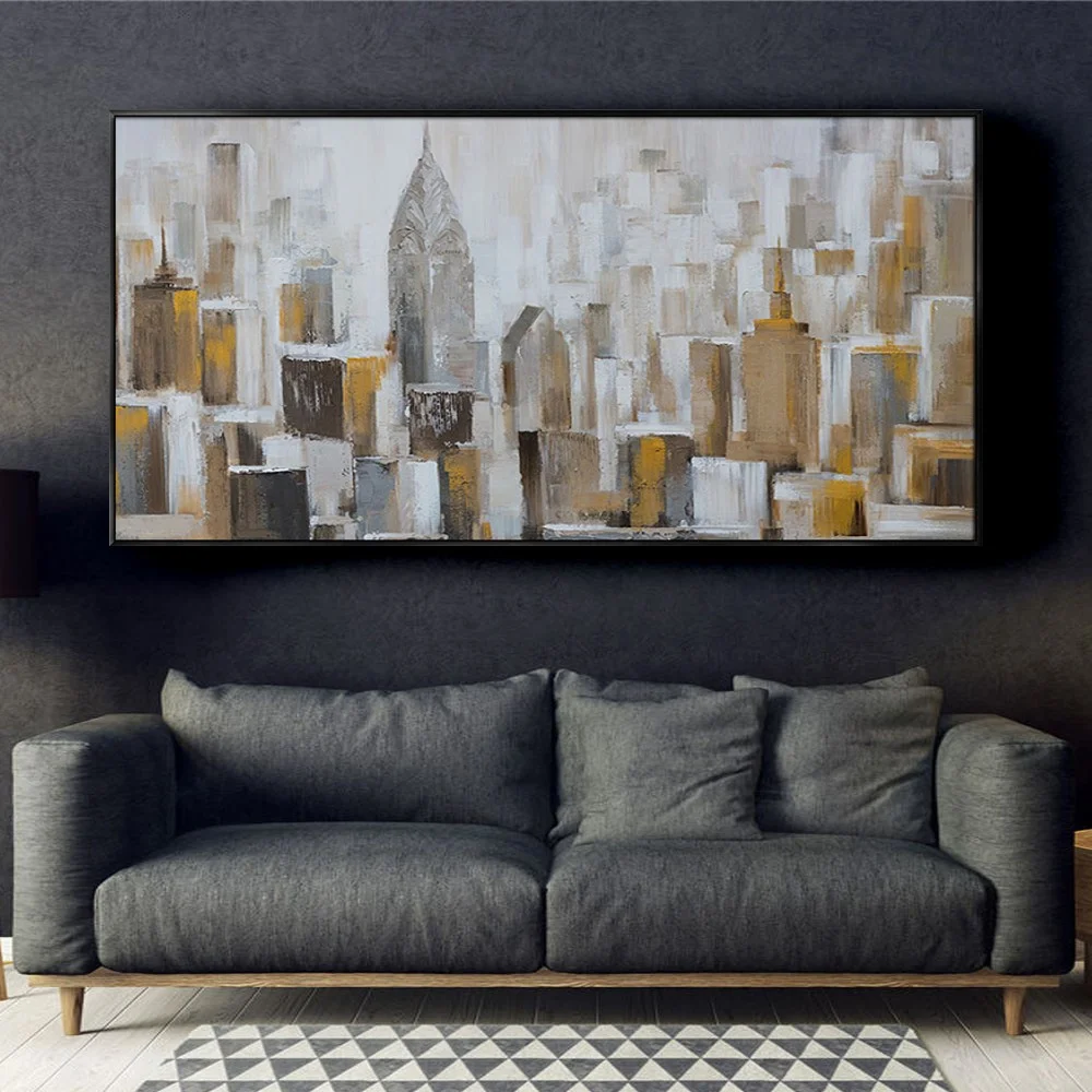 Handmade Oil Painting Abstract City Landscape Wall Art Pictures Nordic Style Interior Ornament Image For Home Living Room Decor
Handmade Oil Painting Abstract City Landscape Wall Art Pictures Nordic Style Interior Ornament Image For Home Living Room Decor