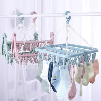 32 Clips Folding Clothes Dryer Hanger Children Adults Clothes Dryer Windproof Socks Underwear Plastic Drying Rack 3 orders
32 Clips Folding Clothes Dryer Hanger Children Adults Clothes Dryer Windproof Socks Underwear Plastic Drying Rack 3 orders