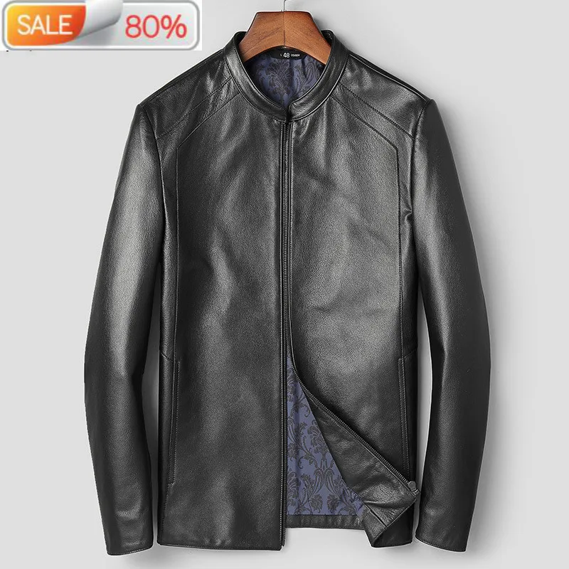Genuine Men Spring Autumn Real Cow Coat Leather Jacket Blouson Cuir Homme A1T999 YY2A7
Genuine Men Spring Autumn Real Cow Coat Leather Jacket Blouson Cuir Homme A1T999 YY2A7