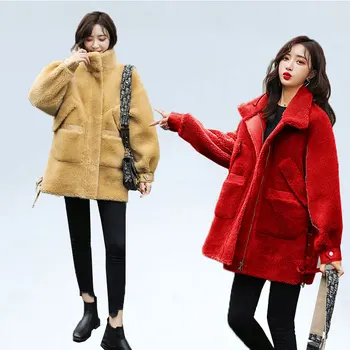 Winter Fur Coat Women Sheep Shearing Winter Coat Women Wool Jacket for Women Clothes 2019 Loose Plus size Fur jacket Coats 365 
Winter Fur Coat Women Sheep Shearing Winter Coat Women Wool Jacket for Women Clothes 2019 Loose Plus size Fur jacket Coats 365