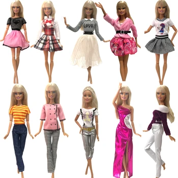NK 10 Pcs/Set Hot Sale Doll Dress Handmade Outfit Casual Clothes Fashion Skirt For Barbie Doll Girls' Gift Baby Toys 018A 3X
NK 10 Pcs/Set Hot Sale Doll Dress Handmade Outfit Casual Clothes Fashion Skirt For Barbie Doll Girls' Gift Baby Toys 018A 3X