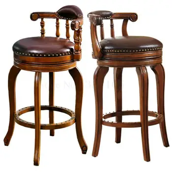 Bar Chair European Solid Wood Back Bar Stool Rotating High Stool Modern Simple Bar Stool American Household High Stool
Bar Chair European Solid Wood Back Bar Stool Rotating High Stool Modern Simple Bar Stool American Household High Stool
