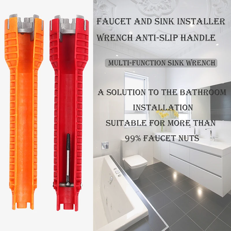 8/5 in 1 Faucet and Sink Wrench Double Head Sink Installer Tool Multifunction Spanner Extra-long Anti-Slip Handle Water Pipe
8/5 in 1 Faucet and Sink Wrench Double Head Sink Installer Tool Multifunction Spanner Extra-long Anti-Slip Handle Water Pipe