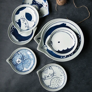Japanese Style Ceramic Teardrop Plates Dishes Sets Fruit Tableware Creative Design Cute Cartoon Lucky Cat Pattern
Japanese Style Ceramic Teardrop Plates Dishes Sets Fruit Tableware Creative Design Cute Cartoon Lucky Cat Pattern