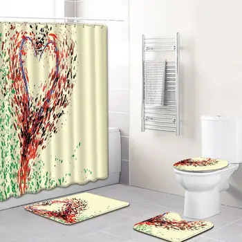 Bathroom Supplies--Valentine's Day Toilet And Bathroom Mat Four-Piece Shower Curtain Bathroom Rug And Toilet Pad Cover Sets
Bathroom Supplies--Valentine's Day Toilet And Bathroom Mat Four-Piece Shower Curtain Bathroom Rug And Toilet Pad Cover Sets