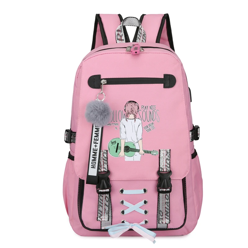 Girls Backpack School Bag for Teenage Large Anti Theft Back Pack Usb with Lock Nylon Printing Black Bagpack Ribbon Fashion New
Girls Backpack School Bag for Teenage Large Anti Theft Back Pack Usb with Lock Nylon Printing Black Bagpack Ribbon Fashion New