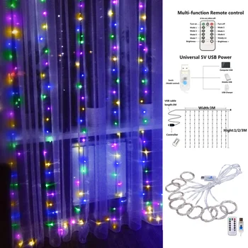 New Year Christmas Garland 3*2m 200LEDs Curtain String Lights Christmas Decor for Home Navidad 2020 Christmas Tree Decorations
New Year Christmas Garland 3*2m 200LEDs Curtain String Lights Christmas Decor for Home Navidad 2020 Christmas Tree Decorations