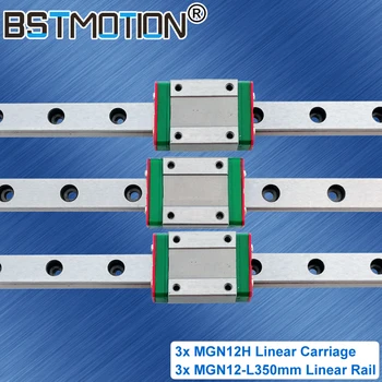 3d printer parts Linear Guide 3pcs MGN12 350mm rail +3pcs MGN12H Linear block slide
3d printer parts Linear Guide 3pcs MGN12 350mm rail +3pcs MGN12H Linear block slide